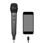 Micrófono BY-HM2 Boya de mano tipo condensador digital con cables USB-C, Lightning y trípode de escritorio | TechPro