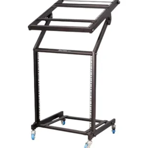 Mueble Rack MX-2 PRO DJ. Estructura de aluminio de 12 espacios con base ajustable para mezclador | TechPro