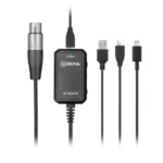 Adaptador de audio BY-BCA70 Boya con cables USB-C, Lightning y USB-A para micrófonos XLR | TechPro